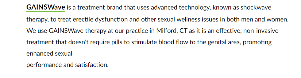 GAINSWave ED Treatment